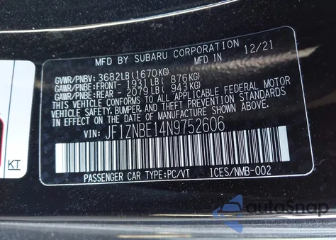 2022 Toyota Gr86 Premium z USA, uszkodzony, nr VIN JF1ZNBE14N9752606